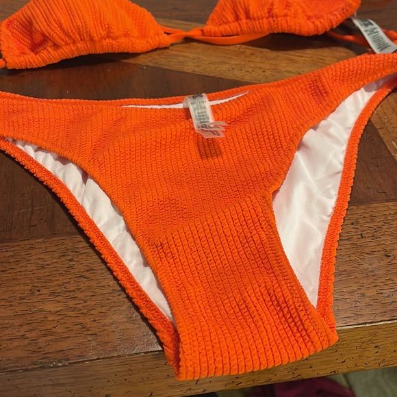 Bright Orange Pink bikini set 2X - Picture 4 of 7